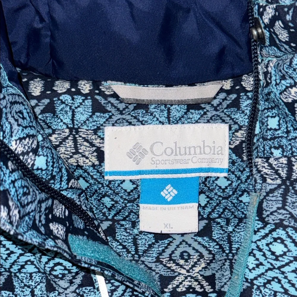Columbia Youth Girls Snow Puff Hooded Jacket Full Zip Multicolor Size XL